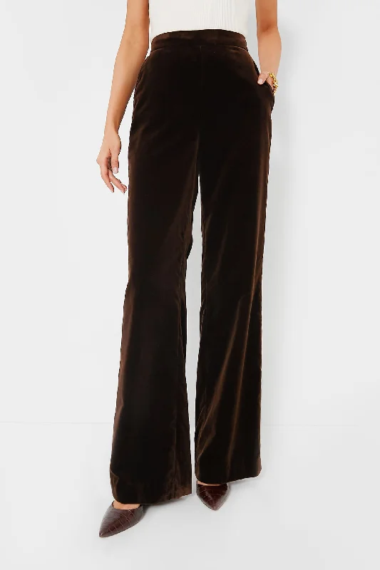 Circuit Brown Velvet Pant