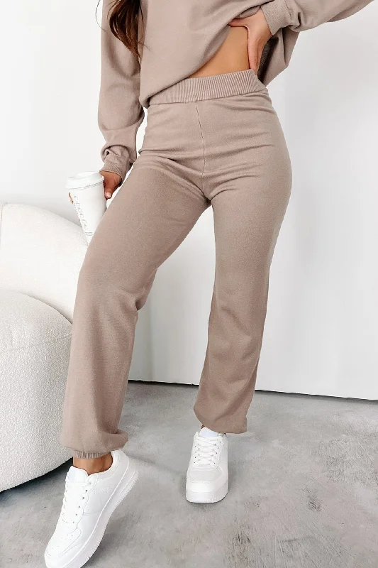 Living In Leisure Sweater Knit Joggers (Coca Mocha)