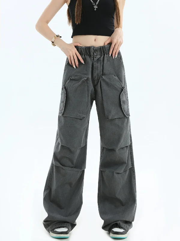 Pull String Utility Bootcut Pants