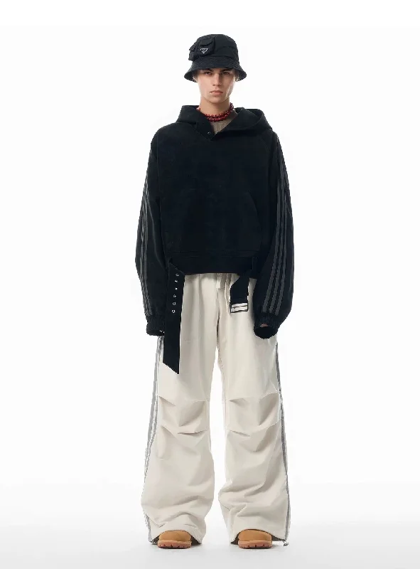 Side Striped Line Wide Pants