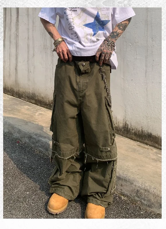 Rivet Punk Wide Cargo Pants