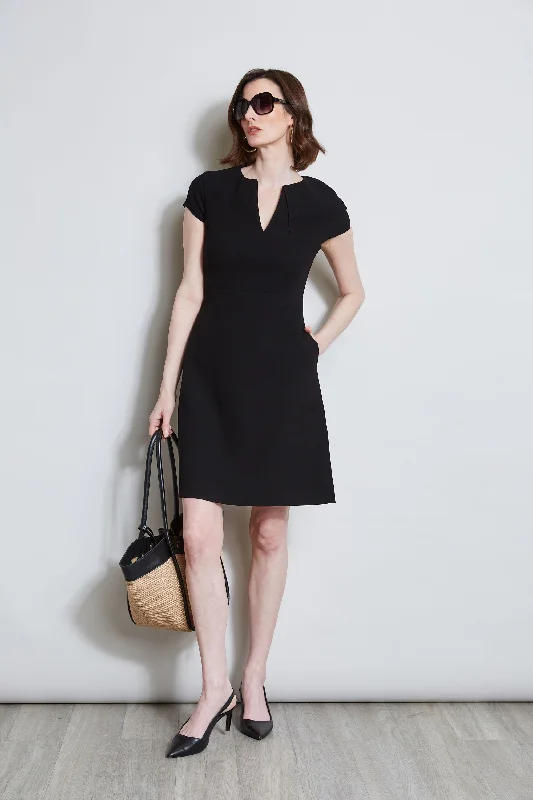 Short Sleeve Dart Dress