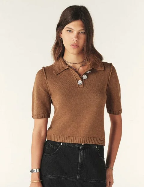 Ba&sh Tylak Polo Sweater - Brown