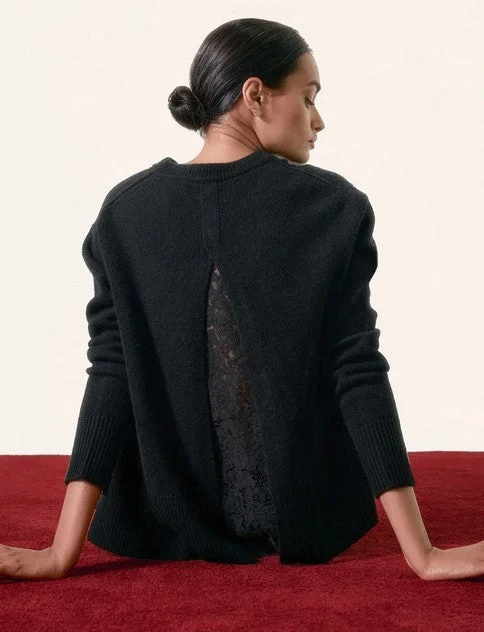 Brochu Walker Marta Lace Sweater - Black