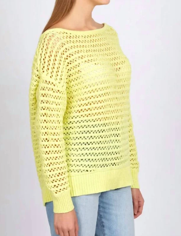 Cindy Open Stitch Sweater In Margarita