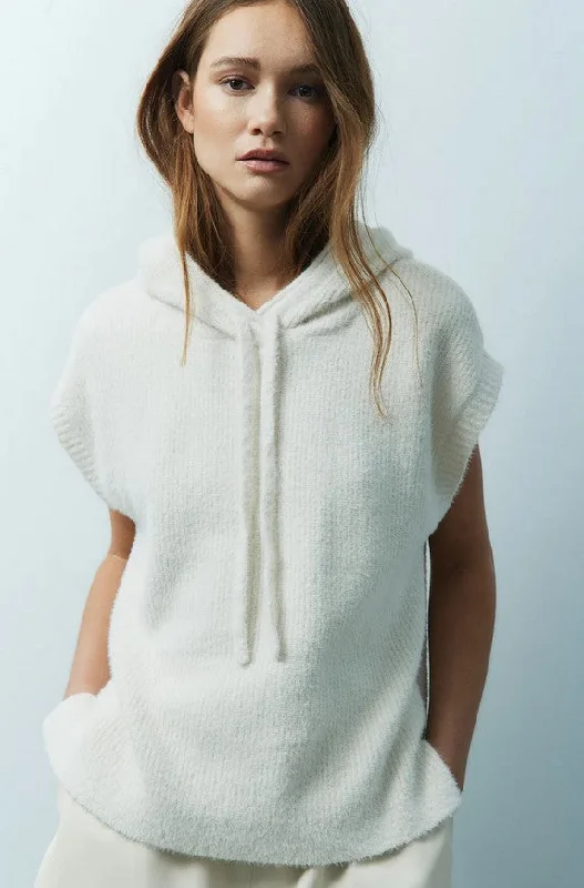 Melissa Nepton Birdie Hooded Sweater - Cream