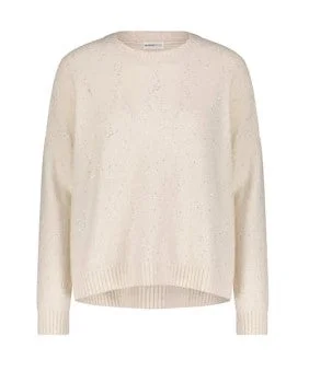 Minnie Rose Sparkle Cashmere Boxy Crew Neck Sweater - Estelle