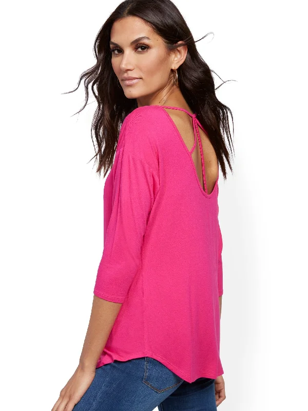 Strappy-Back Tunic Top