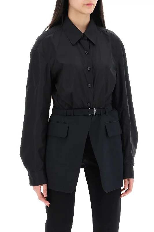 Alexander Wang Bimaterial Jacket With Belt