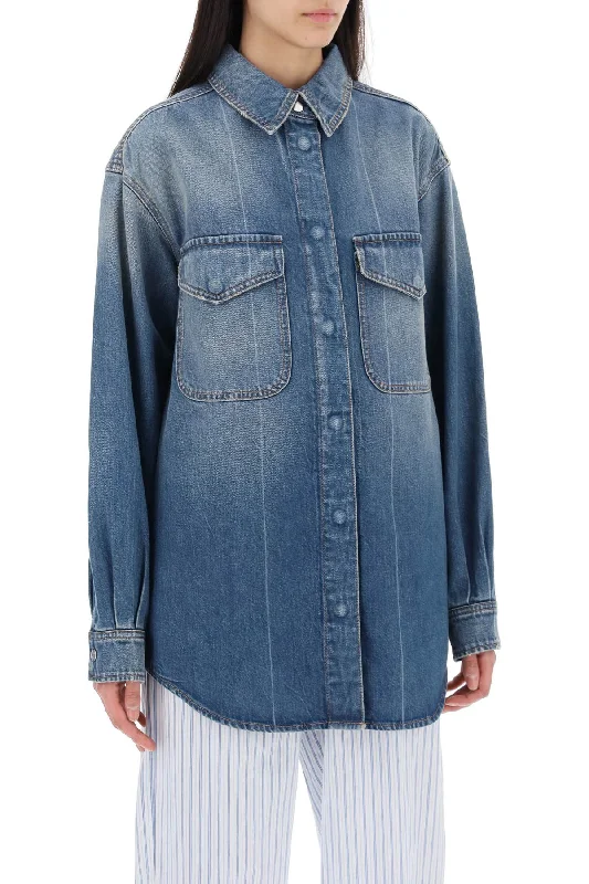 Closed Denim Overshirt Made Of Recycled Cotton Blend