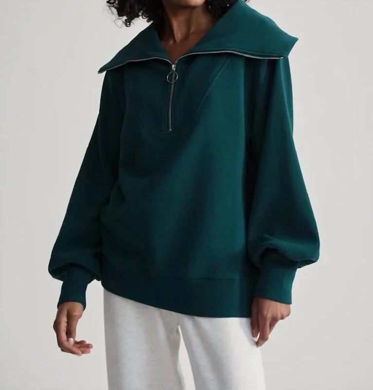 Vine Half Zip Pullover In Conifer