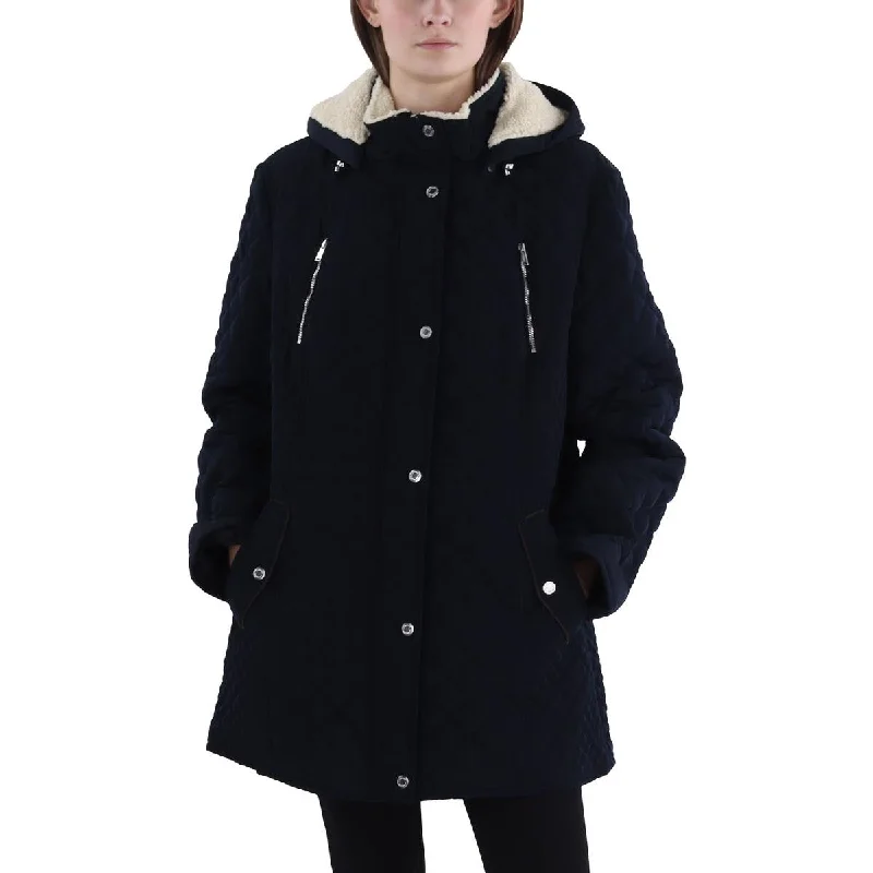 Womens Quilted Hooded Quilted Coat