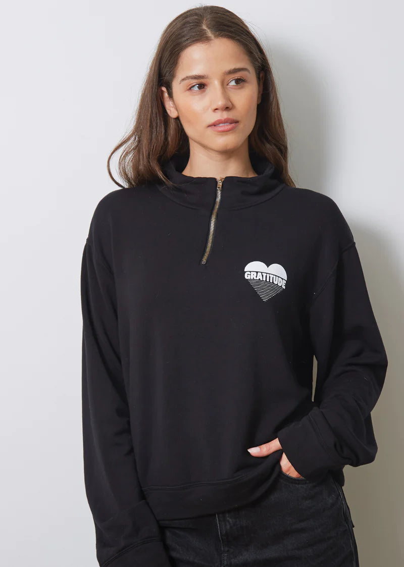 Gratitude Quarter zip Pullover