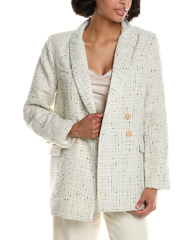 Pascale La Mode Oversized Tweed Wool-Blend Blazer