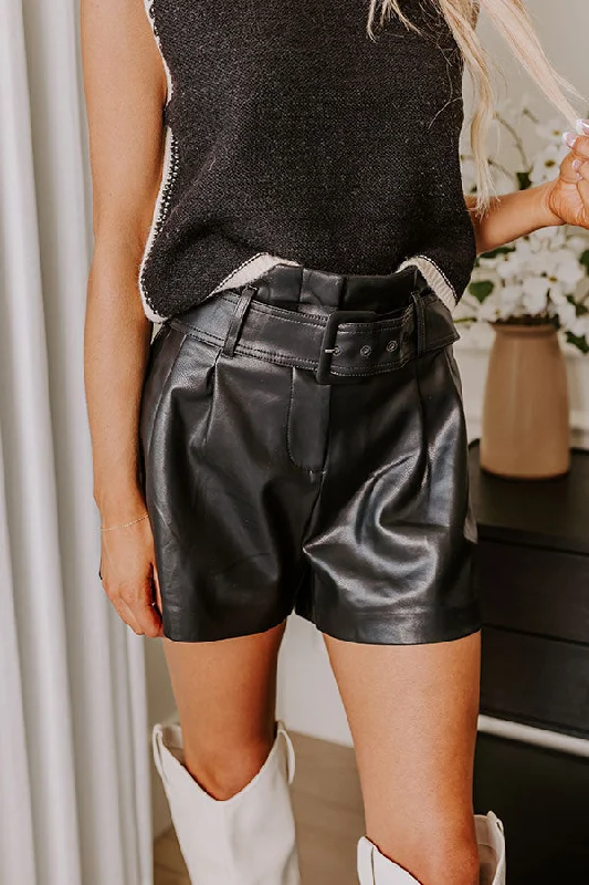 The Brianna High Waist Faux Leather Shorts