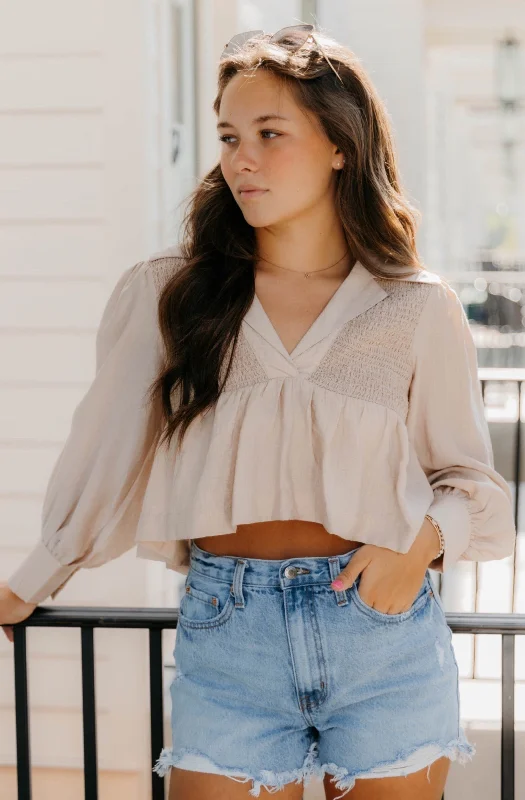 Sophia Ruched Long Sleeve Top - Final Sale 40% off in cart